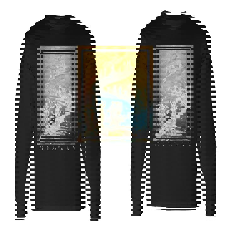 ウィリアム・ブレイク ジェイコブの梯子 芸術 象徴主義 神秘主義 魔法 William Blake Jacob 長袖Tシャツ ギフトのアイデア