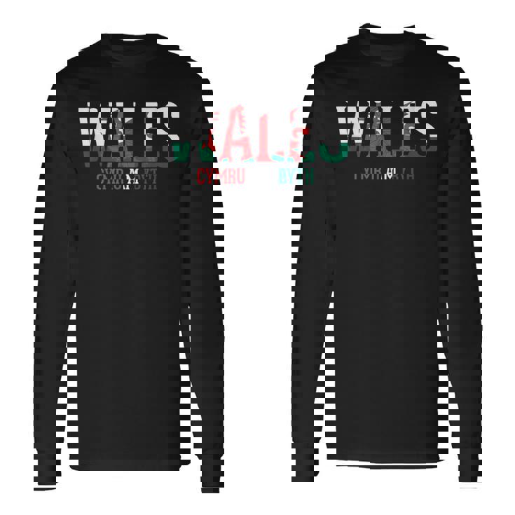 ウェールズ ラグビー フラッグ ウェールズ 長袖Tシャツ