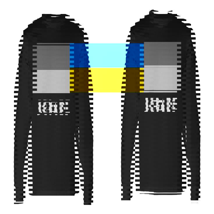 ウクライナの国旗 長袖Tシャツ