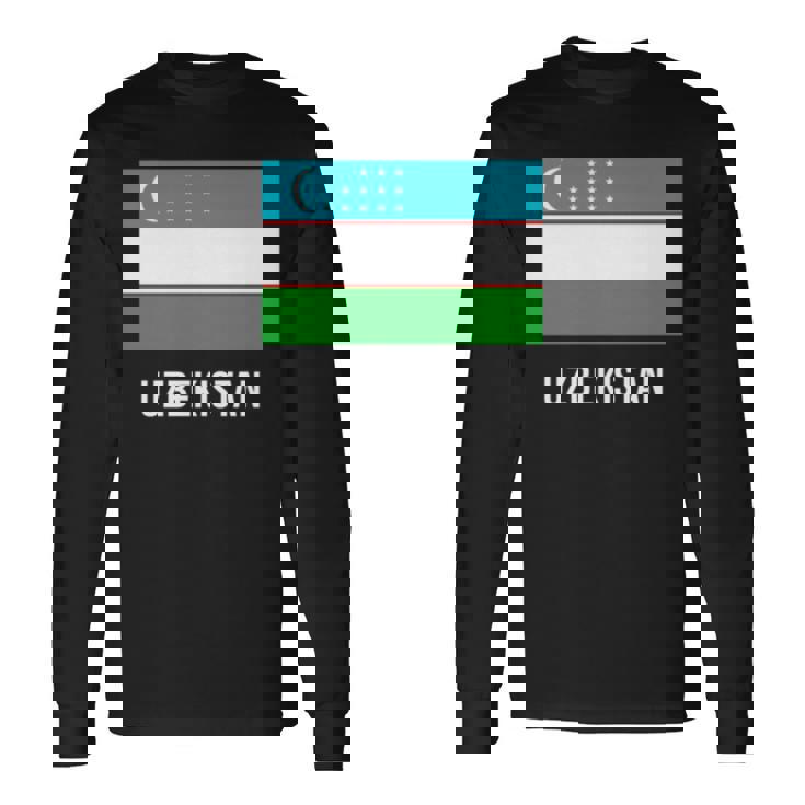 ウズベキスタン ウズベキスタン国旗 長袖tシャツ 長袖Tシャツ