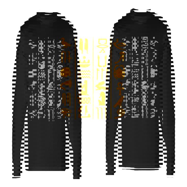 エジプト ヒエログリフ 古代エジプトシャツ ファラオtシャツ 長袖Tシャツ