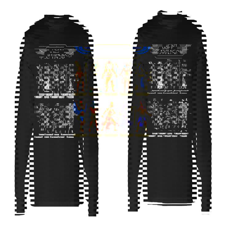 エジプトの神々古代エジプトの神話ファラオアヌビストートホルスラセクメトバステト 長袖Tシャツ