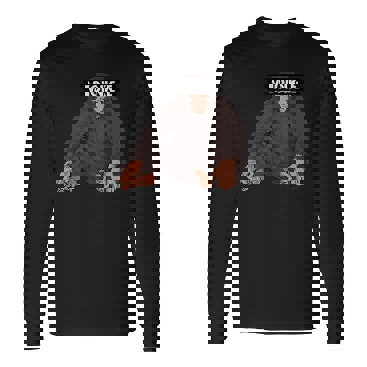 エステティック・モンク・ミーム・ファニー・モンキー・ラバー 長袖Tシャツ ギフトのアイデア