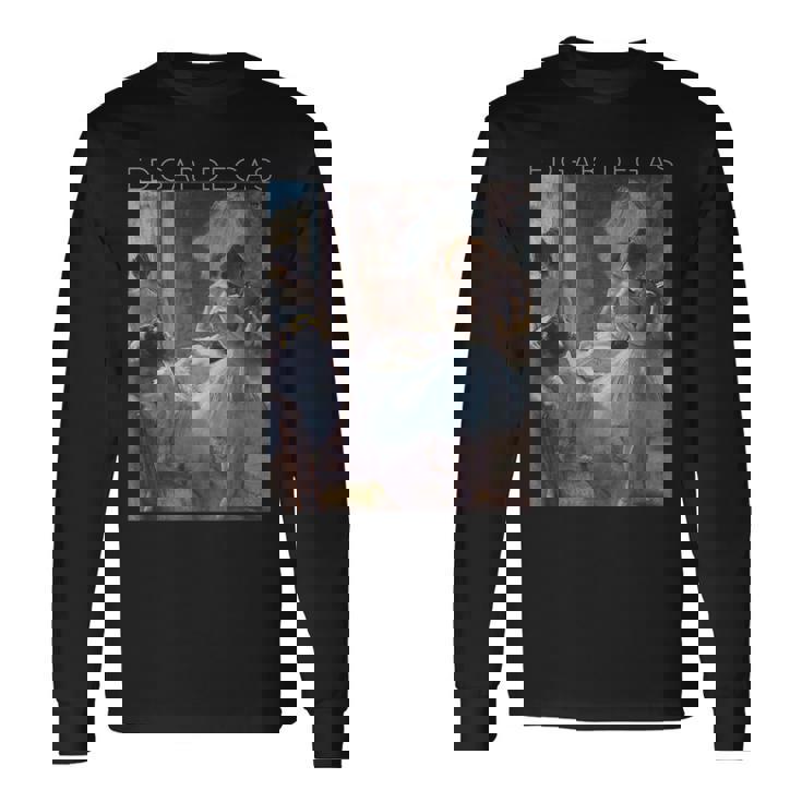 エドガー・ドガのアーティストとバレエフラットダンサー 長袖Tシャツ