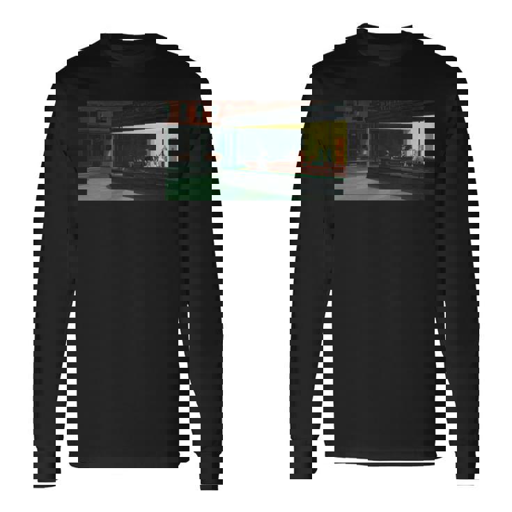 エドワードホッパーのナイトホークス 長袖tシャツ 長袖Tシャツ