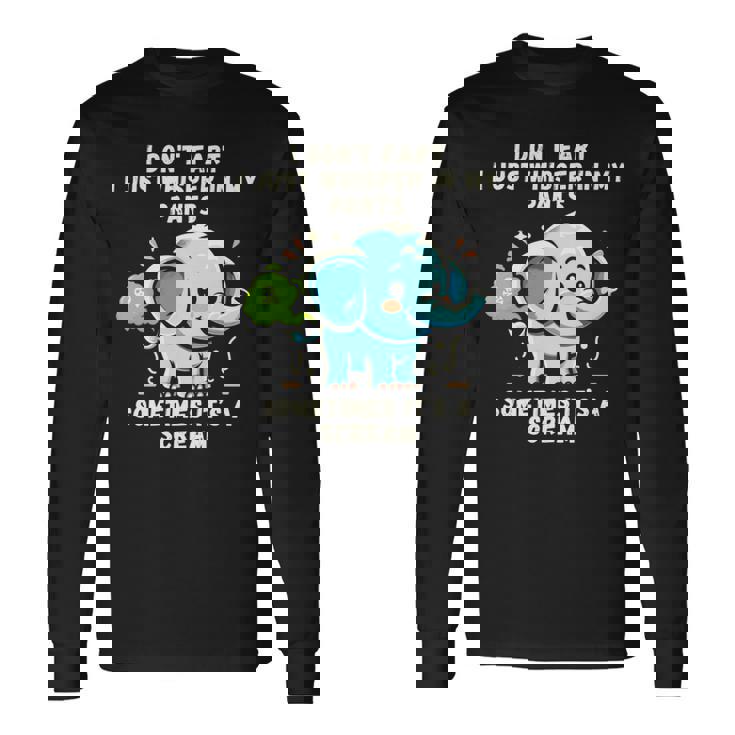 エレファントおならしないよ時々ズボンの中でささやくだけ 長袖tシャツ 長袖Tシャツ