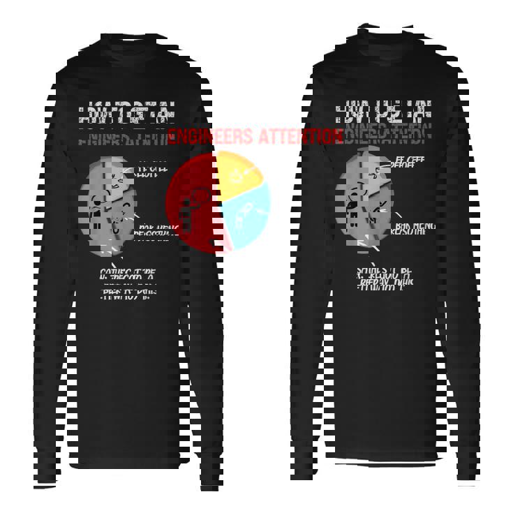 エンジニアの注目を集める方法 面白いエンジニア 長袖Tシャツ