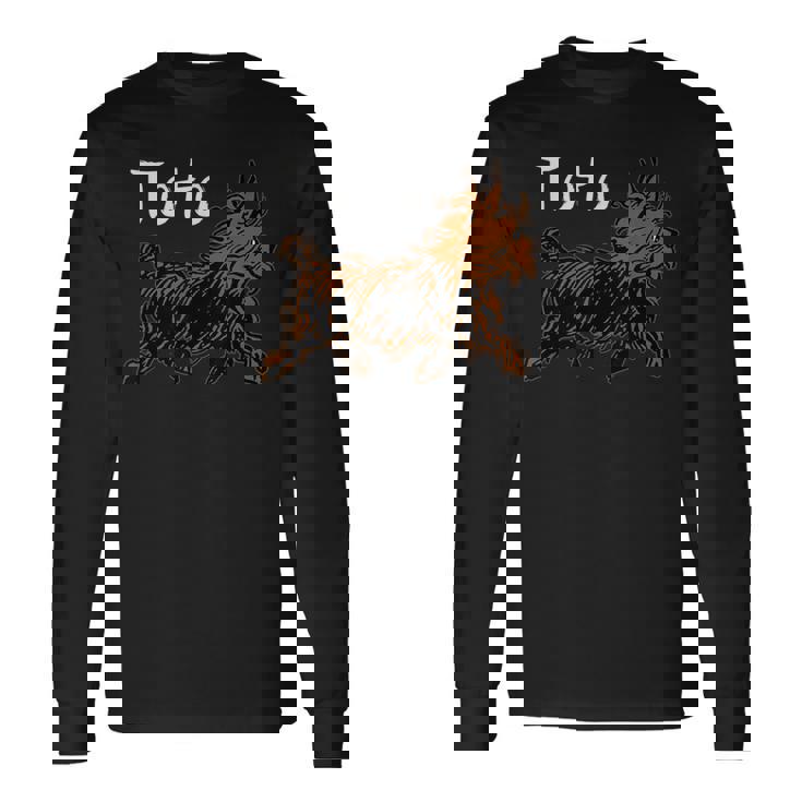 オズの魔法使いドッグシャツ アート-ドロシーの犬 Tototrutting 長袖Tシャツ