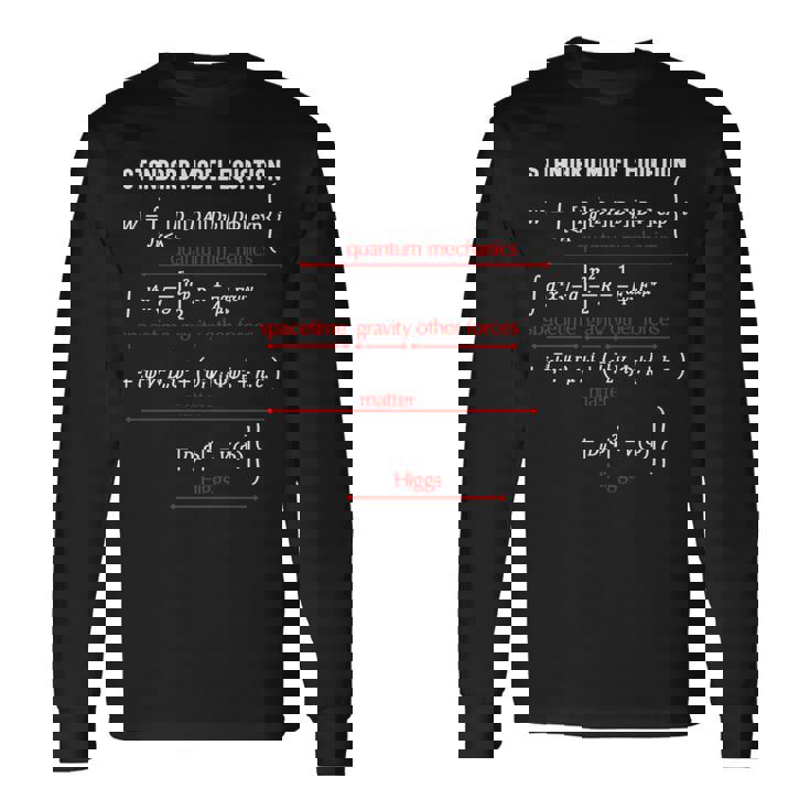 オタク標準模型方程式 物理学 数学科 先生 長袖tシャツ 長袖Tシャツ
