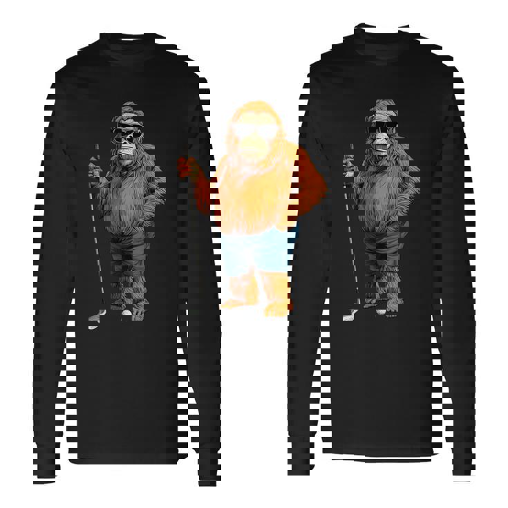 オランウータンゴルファー 長袖Tシャツ ギフトのアイデア