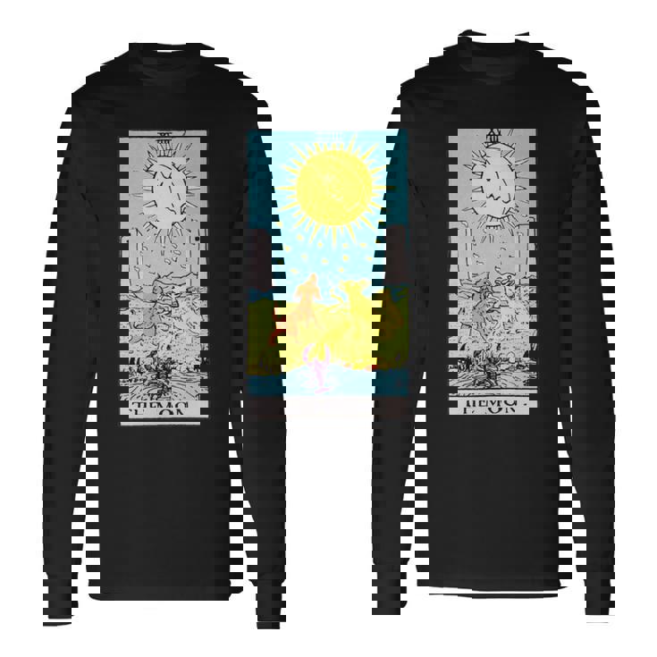 オリジナルのrider Waite Deckのムーンヴィンテージタロットカード。 長袖tシャツ 長袖Tシャツ