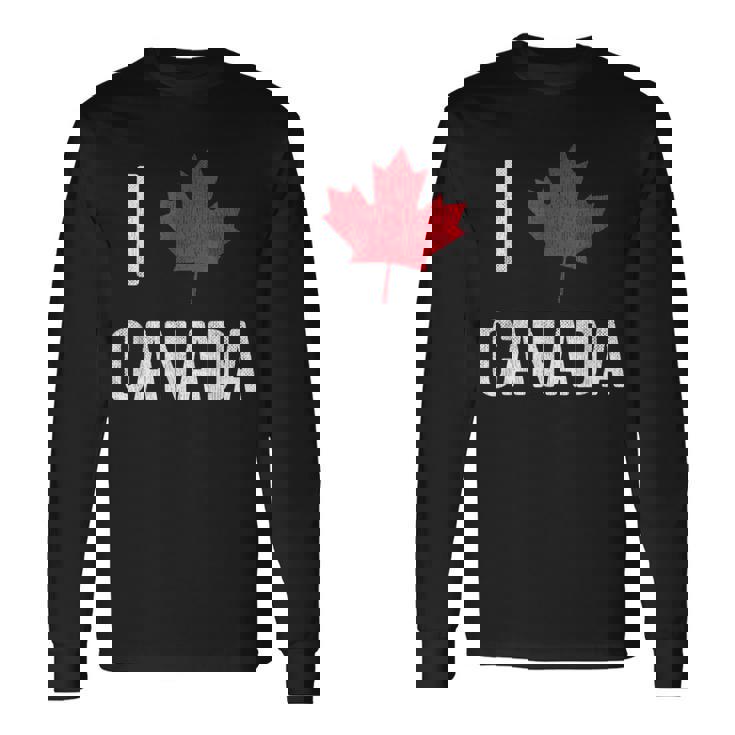 カナダ お土産 I Love Canada 長袖Tシャツ