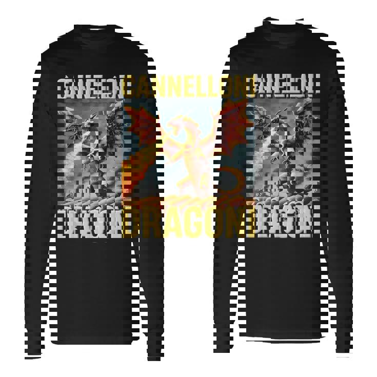 カネロニ・ドラゴニ イタリアン ブレイン モンスターズ Ai パスタドラゴン 長袖Tシャツ ギフトのアイデア