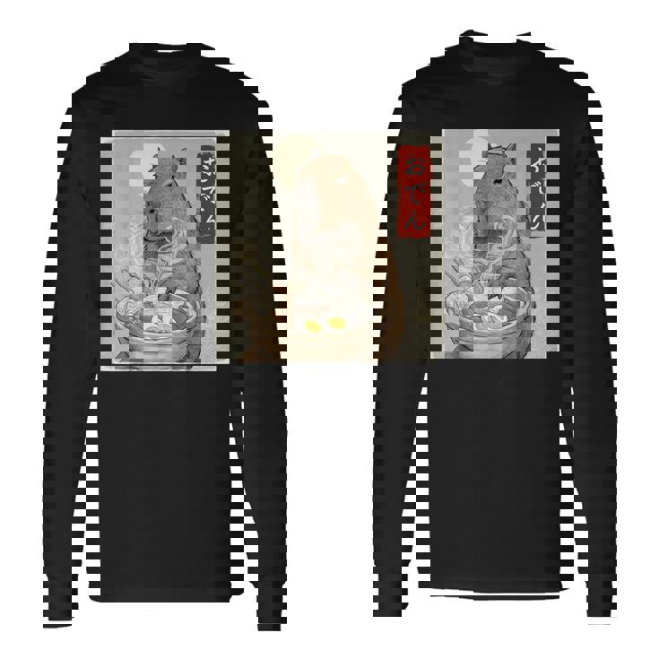 カピバラおでん 鍋 長袖Tシャツ