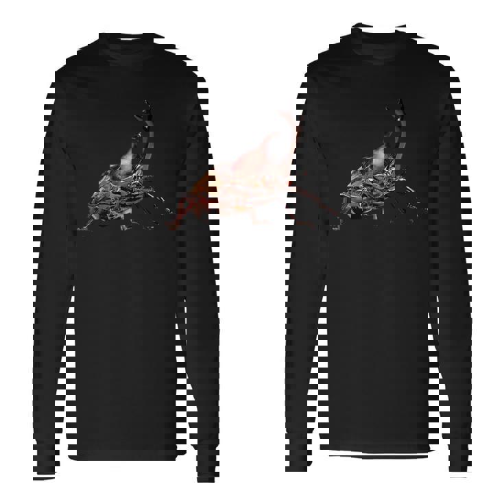 カブトムシの肖像画 長袖Tシャツ
