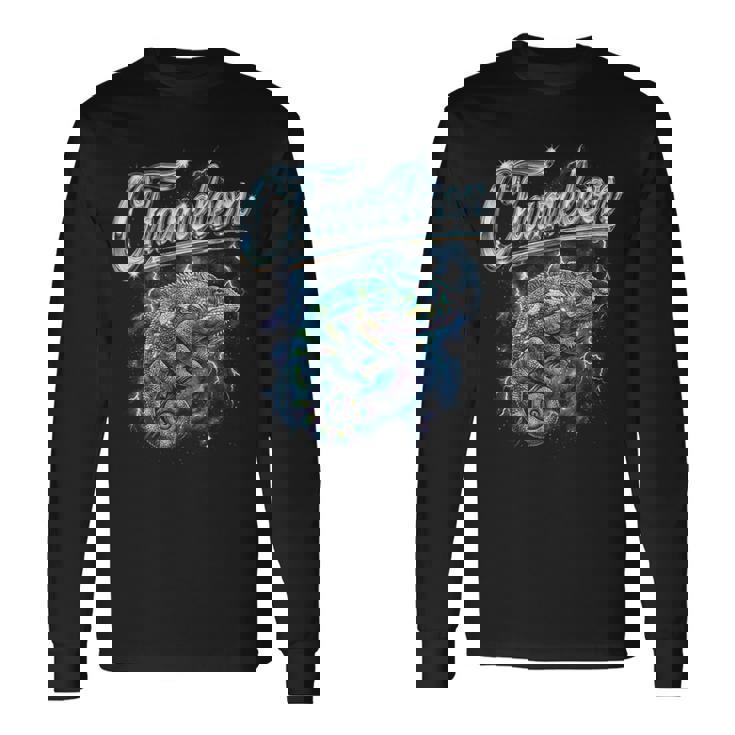 カメレオン ヴィンテージ 90年代 レトロ ファニー カメレオン 80年代 メンズ レディース 長袖Tシャツ