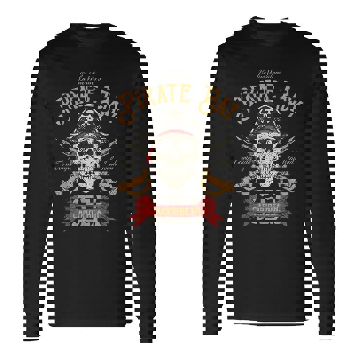 カリブ海 クロスボーン 海賊 長袖Tシャツ