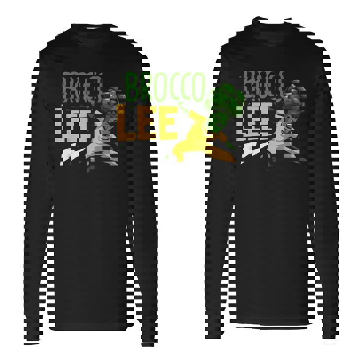 カンフー ブロッコリー ブロッコリー ビーガン 野菜 長袖Tシャツ