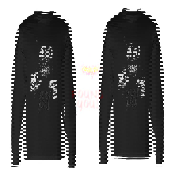 カートゥーン キャット 不気味なホラー トリック・オア・トリート 長袖tシャツ 長袖Tシャツ