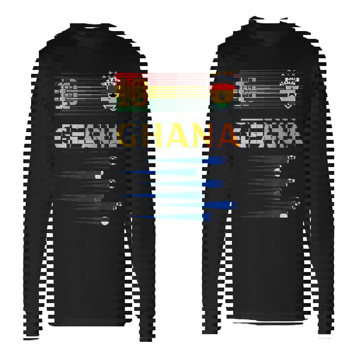 ガーナ サッカージャージ ガーナ国旗 サッカー愛好家 長袖Tシャツ