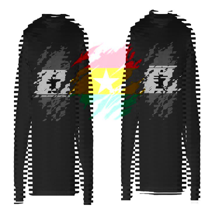 ガーナの国旗ガーナ 長袖Tシャツ ギフトのアイデア