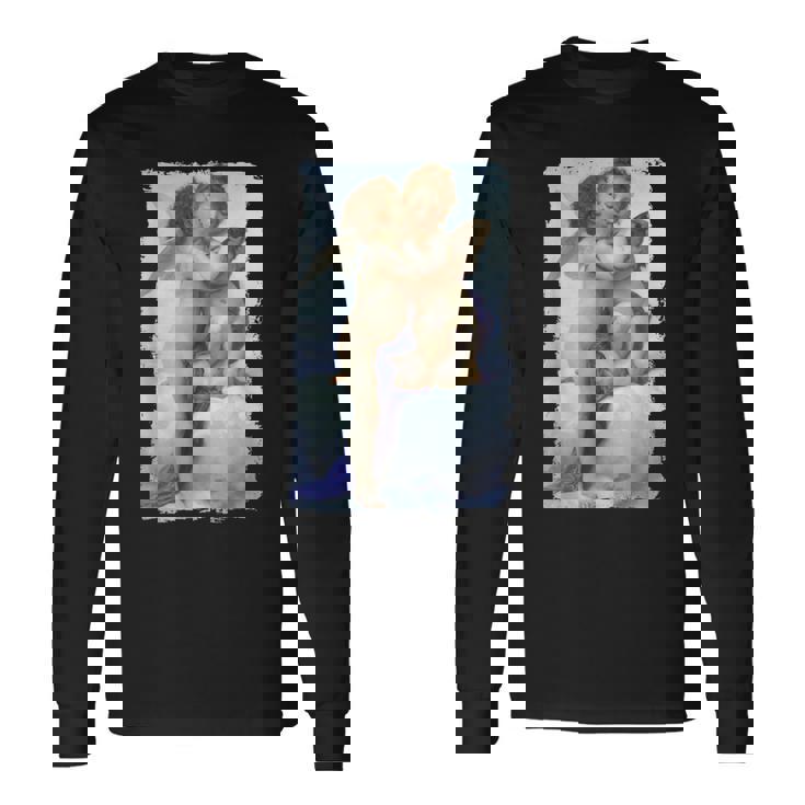 キスエンジェルズ ファーストキス 絵画 天使 キス キューピッド ラブ 長袖Tシャツ