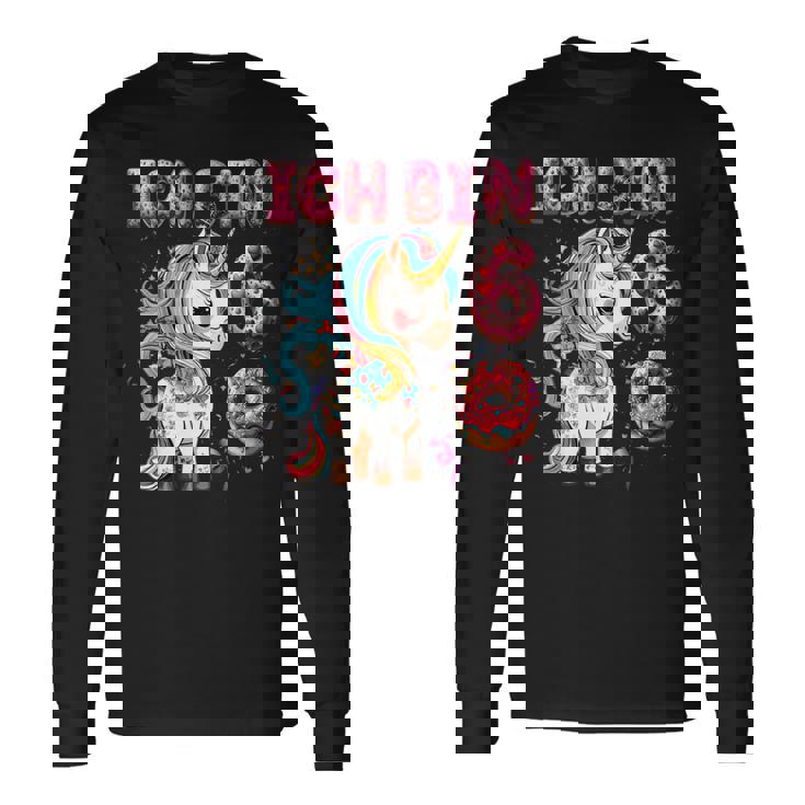 キッズ Kinder Ich Binchon 6 誕生日 ユニコーン 6歳 長袖Tシャツ