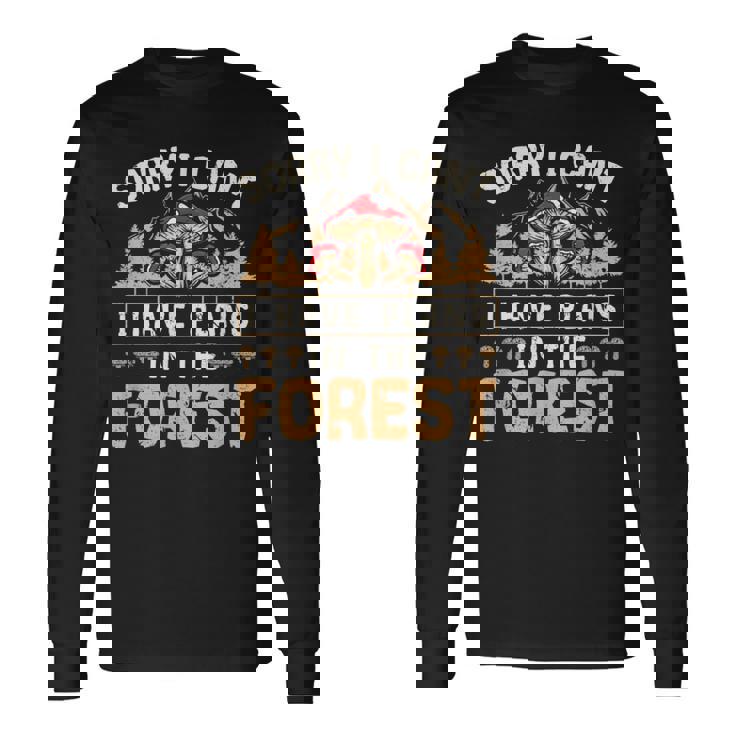 キノコ採集 面白いキノコ採り キノコ 長袖Tシャツ