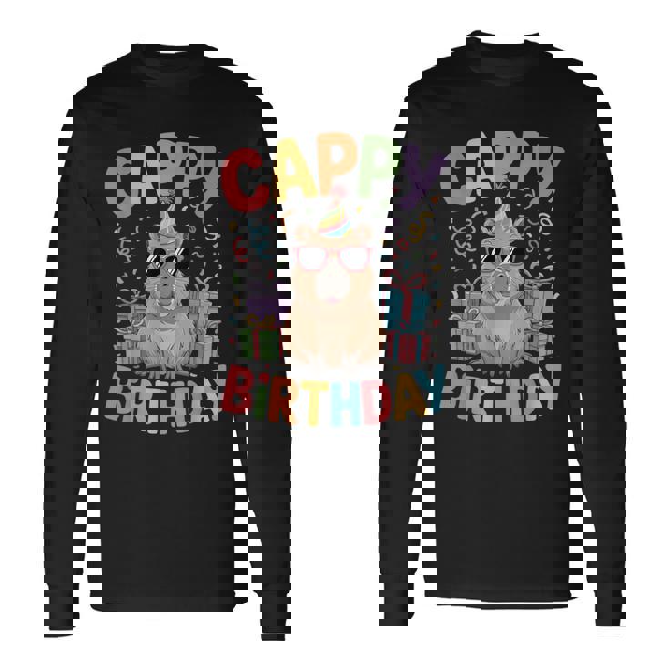 キャッピー・バースデー・カピバラ愛好家 バースデー・カピバラcappy Birthday 長袖Tシャツ