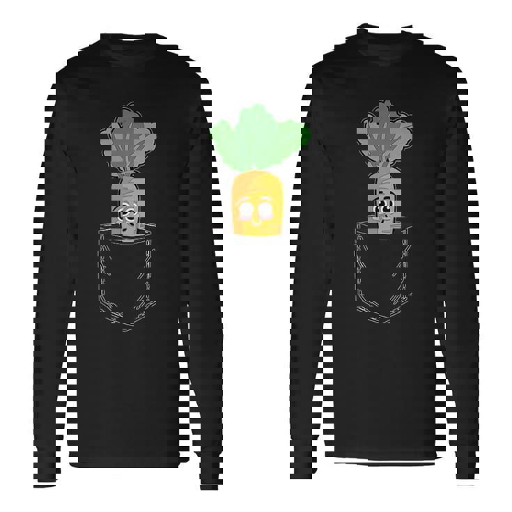 キャロットポケット おもしろキャロットインポケット 長袖Tシャツ