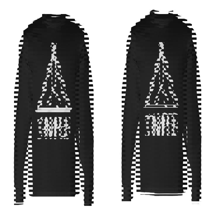 キャンパー キャンプ好き 山好き ハイキング好き 登山好き 海好き アウトドア好き キャンプ 長袖Tシャツ