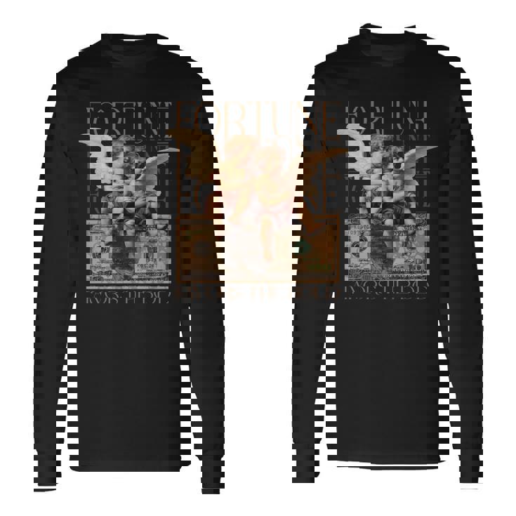 キューピッドとサイケ 2人の天使の赤ちゃん ドルフォーチュンアート 長袖tシャツ 長袖Tシャツ