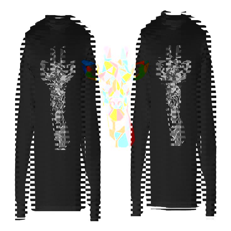 キリン 幾何学 長袖Tシャツ