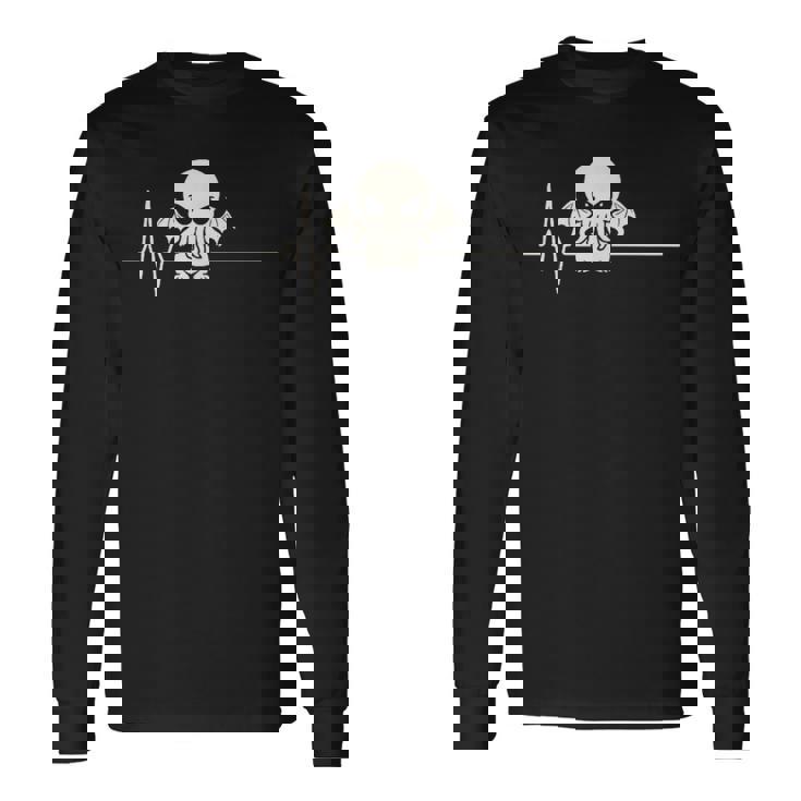 クトゥルフ ハートビート キュート コズミックホラー クトゥルフ 心電図 長袖Tシャツ