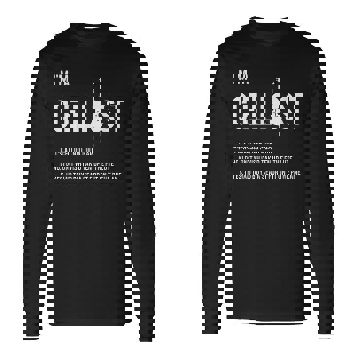 クラシック音楽 音楽好き チェロ好き おもしろ チェリスト チェロ奏者 チェロ ジョーク 長袖Tシャツ