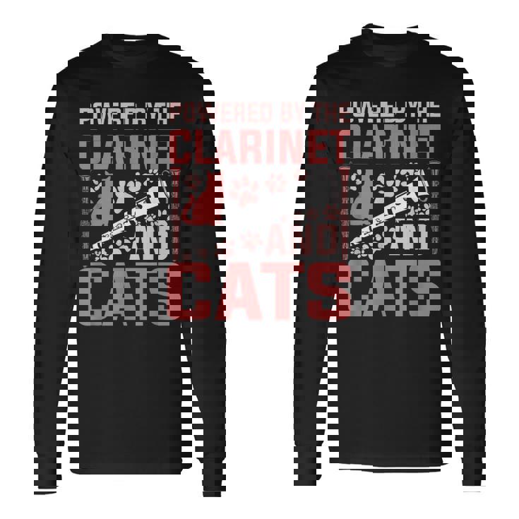 クラリネットとキャッツの面白いクラリネットプレーヤーがパワーアップ。 長袖Tシャツ