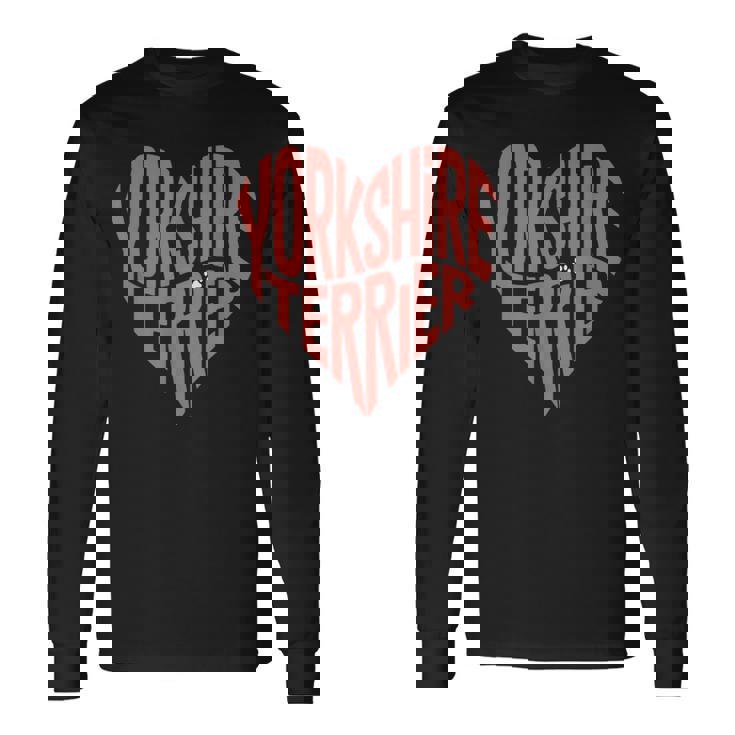 クリエイティブ・ヨークシャー・テリア ラブ・ヨークシャー・テリア・ハート 長袖Tシャツ