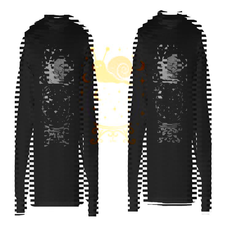 クリスタルボールスターのカタツムリ 長袖Tシャツ ギフトのアイデア