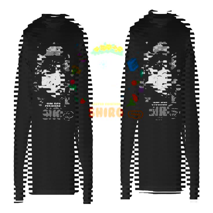 クレヨンしんちゃん Happyシロ フラワーリング 長袖Tシャツ