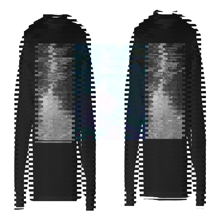 クロード・モネの睡蓮 長袖Tシャツ