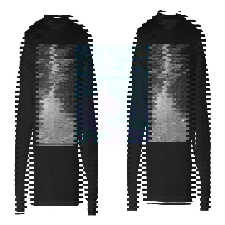 クロード・モネの睡蓮 長袖tシャツ 長袖Tシャツ