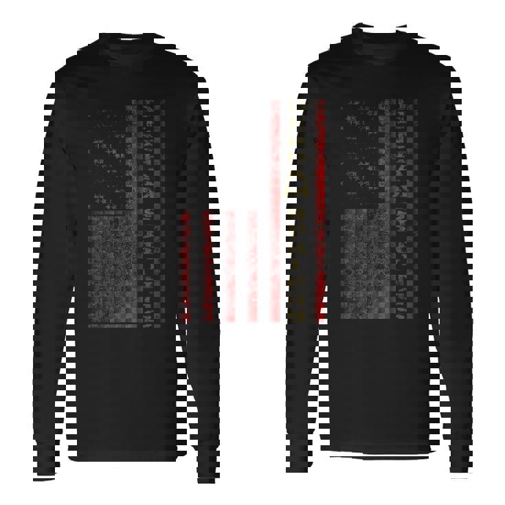 クールな愛国的なデンハム・スプリングス Usa 米国旗のギフトアイデア 長袖Tシャツ