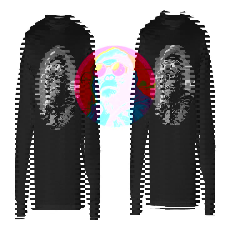 クールゴリラ サングラス付き サンセット ゴリラ 長袖Tシャツ
