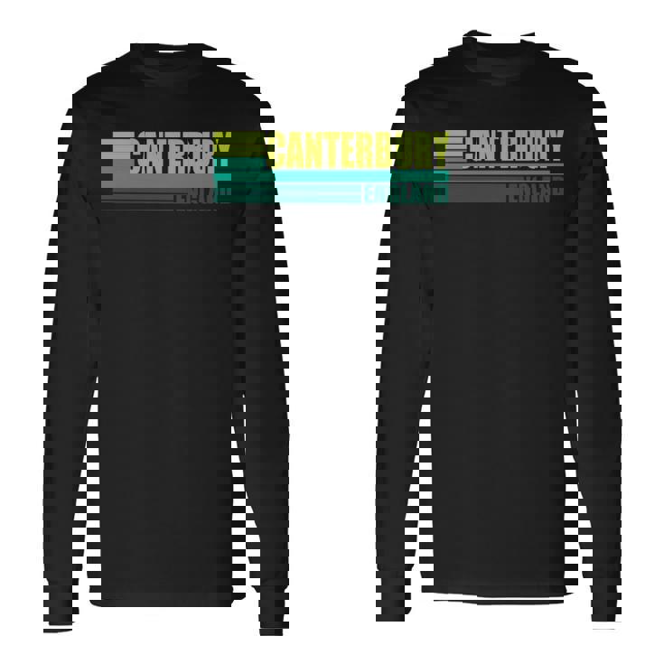 グリーン レトロ ヴィンテージ カンタベリー シティ ビレッジ イングランド Uk 長袖tシャツ 長袖Tシャツ