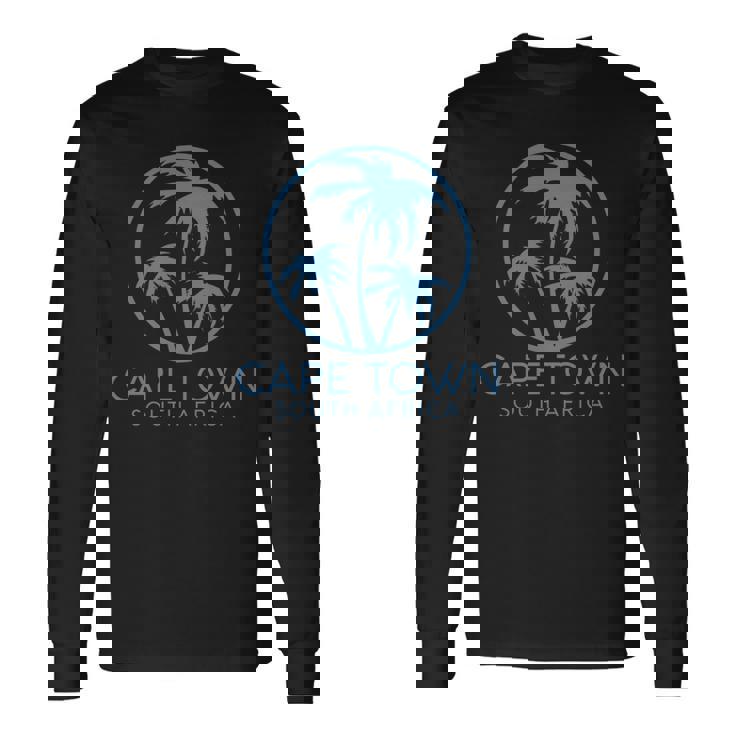 ケープタウン 南アフリカ ヨハネスブルグ アフリカの海岸 ヤシの木 長袖tシャツ 長袖Tシャツ