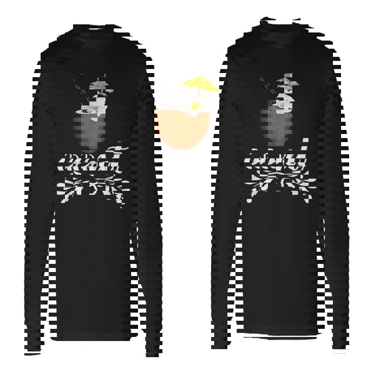 ココナッツ サマーフルーツ おもしろココナッツ 長袖Tシャツ