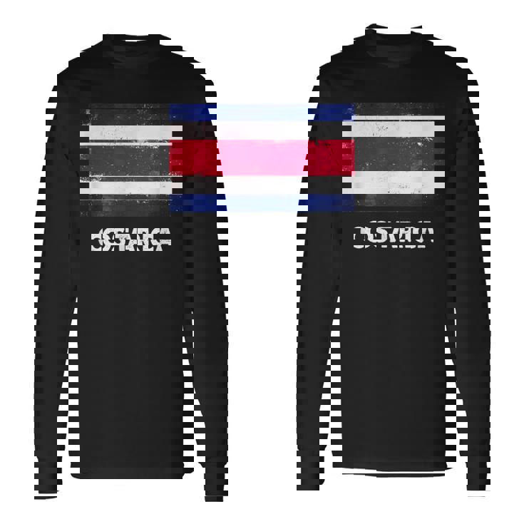 コスタリカ国旗tシャツ 長袖Tシャツ