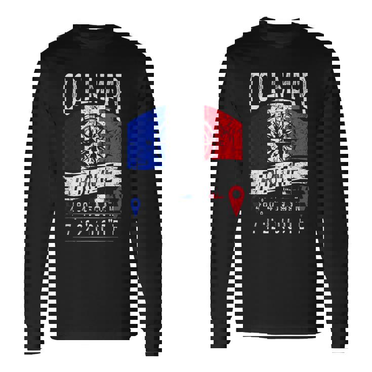 コルマール フランス国旗 Gps座標 コルマール 長袖Tシャツ