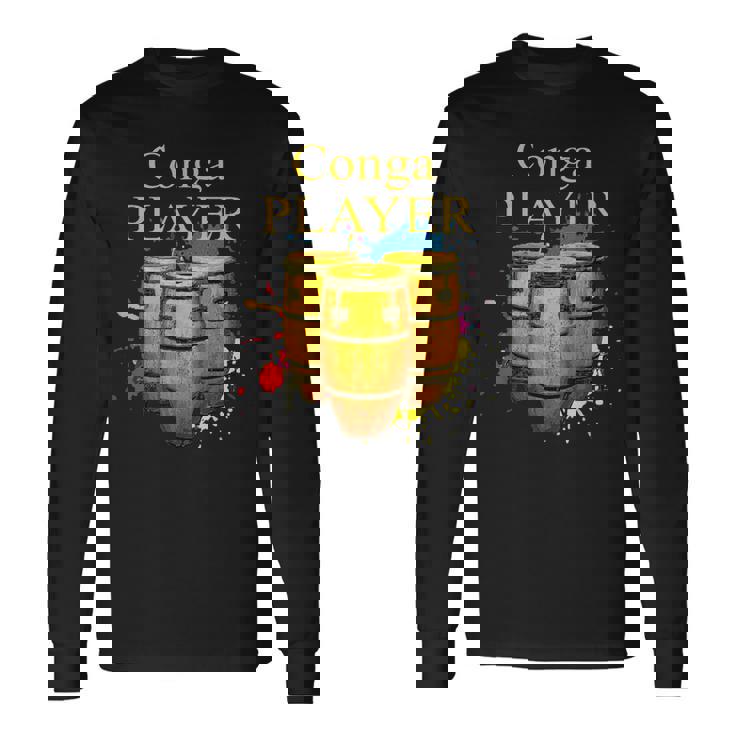 コンガコンガ奏者ミュージシャン 長袖Tシャツ
