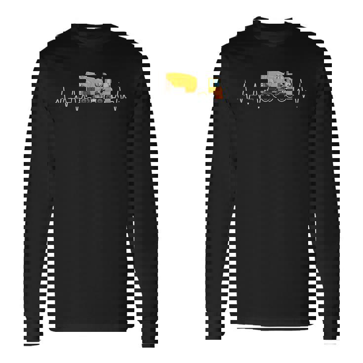 コンクリートミキサー 工事現場 Ecgコンクリートミキサー 長袖Tシャツ